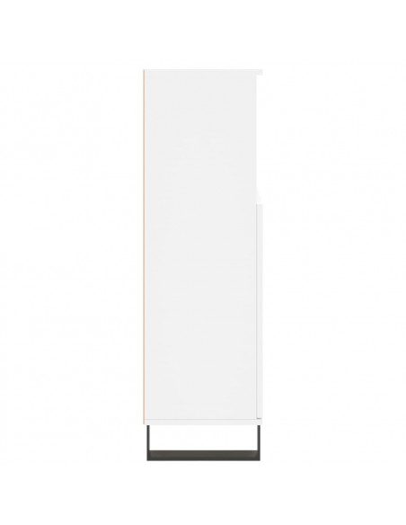 Armadietto da Bagno Bianco 30x30x100 cm in Legno Multistrato