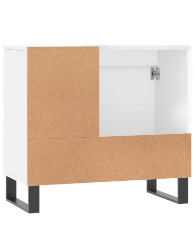 Armadietto da Bagno Bianco 65x33x60 cm in Legno Multistrato