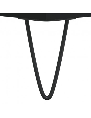 Armadietto da Bagno Nero 30x30x100 cm in Legno Multistrato
