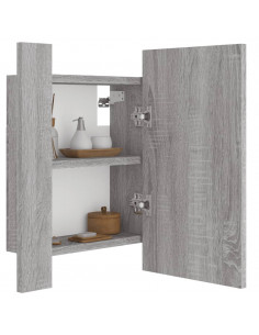 Mobile da Bagno Grigio Sonoma 40x12x45cm in Legno Multistrato 2