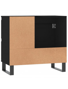 Armadietto da Bagno Nero 65x33x60 cm in Legno Multistrato 2