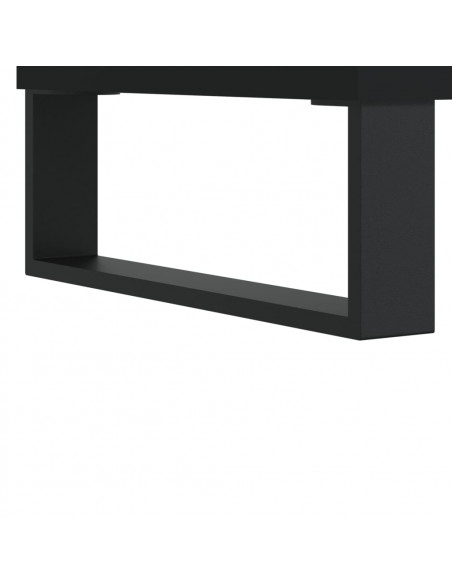Armadietto da Bagno Nero 30x30x190 cm in Legno Multistrato