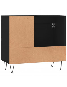 Armadietto da Bagno Nero 65x33x60 cm in Legno Multistrato 2