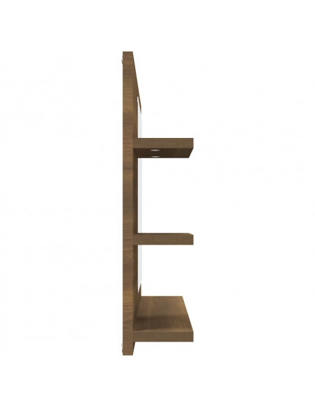 Specchio da Bagno Rovere Marrone 60x10,5x45cm Legno Multistrato