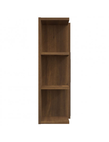 Mobile da Bagno Specchio in Rovere Marrone 80x20,5x64 cm Legno