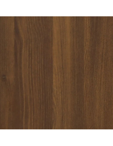 Mobile da Bagno Specchio in Rovere Marrone 80x20,5x64 cm Legno