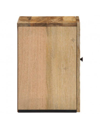 Mobile da Bagno a Parete 38x33x48 cm in Legno Massello di Mango