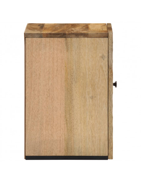 Mobile da Bagno a Parete 38x33x48 cm in Legno Massello di Mango