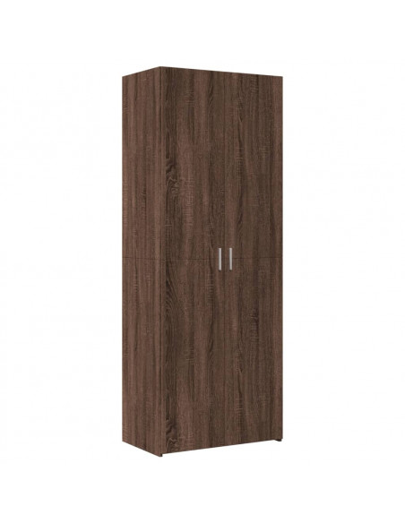 Credenza Rovere Marrone 70x42,5x185 cm in Legno Multistrato
