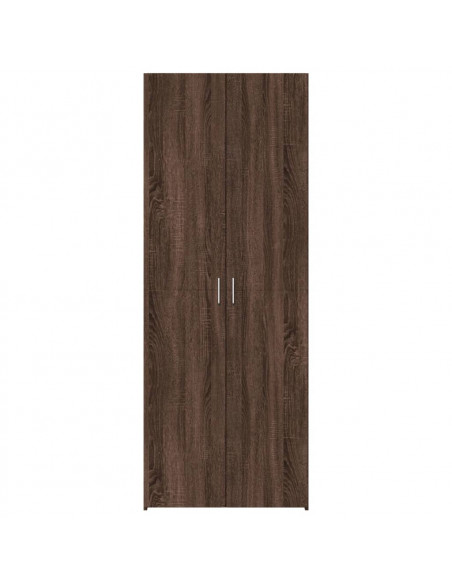 Credenza Rovere Marrone 70x42,5x185 cm in Legno Multistrato
