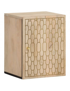 Mobile da Bagno a Parete 38x33x48 cm in Legno Massello di Mango 2