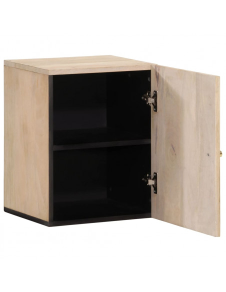Mobile da Bagno a Parete 38x33x48 cm in Legno Massello di Mango