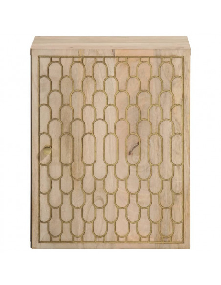 Mobile da Bagno a Parete 38x33x48 cm in Legno Massello di Mango