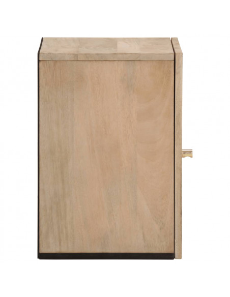 Mobile da Bagno a Parete 38x33x48 cm in Legno Massello di Mango