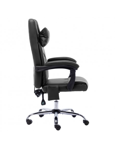 Sedia da Ufficio Massaggiante Nera in Similpelle