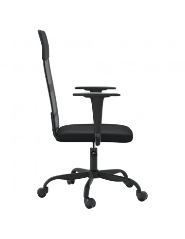 Sedia da Ufficio Altezza Regolabile Nera in Rete e Similpelle