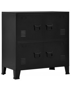 Armadio Classificatore Industriale Nero 75x40x80 cm in Acciaio 2