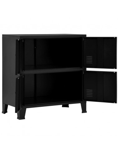 Armadio Classificatore Industriale Nero 75x40x80 cm in Acciaio