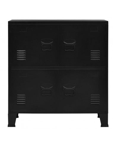 Armadio Classificatore Industriale Nero 75x40x80 cm in Acciaio