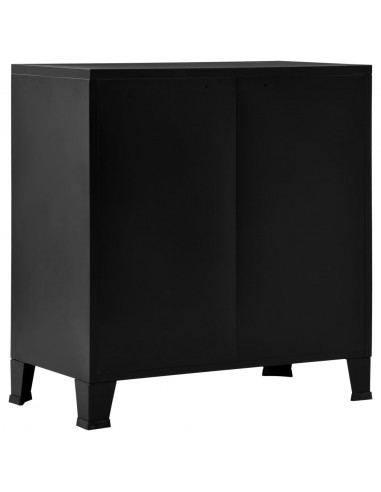 Armadio Classificatore Industriale Nero 75x40x80 cm in Acciaio