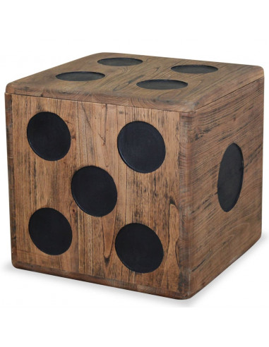 Scatola in Legno di Mindi 40x40x40 cm Design a Forma di Dado