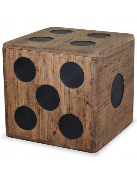 Scatola in Legno di Mindi 40x40x40 cm Design a Forma di Dado