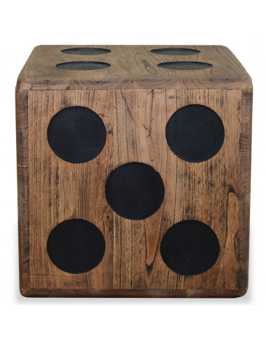 Scatola in Legno di Mindi 40x40x40 cm Design a Forma di Dado