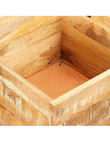 Cassapanca in Legno Massello di Recupero 40x40x45 cm