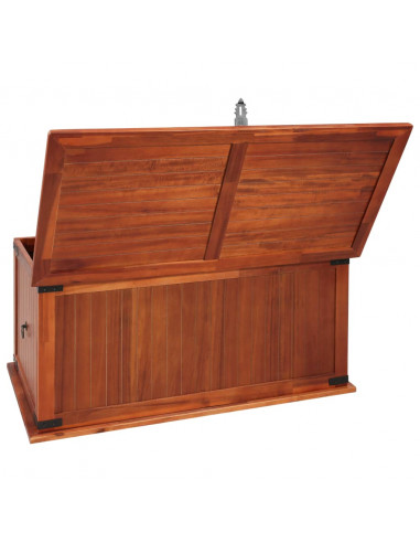 Cassapanca 79x34x32 cm in Legno Massello di Acacia