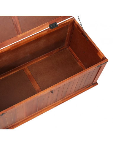 Cassapanca 79x34x32 cm in Legno Massello di Acacia