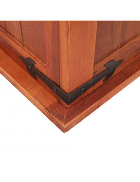 Cassapanca 79x34x32 cm in Legno Massello di Acacia