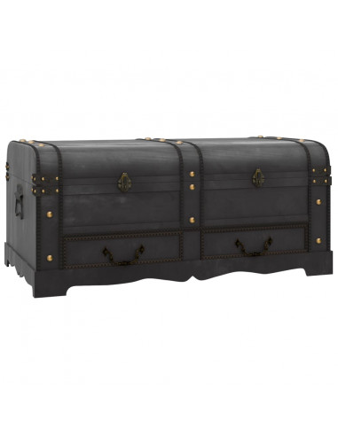 Baule del Tesoro in Legno Grande Nero