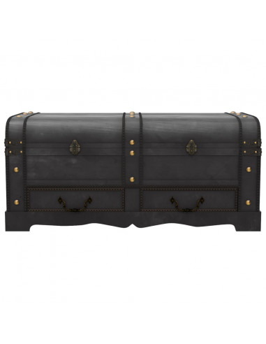Baule del Tesoro in Legno Grande Nero