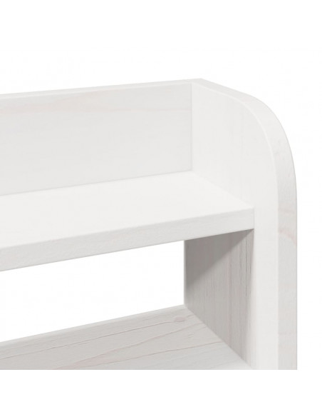 Giroletto con Testiera Bianco 200x200 cm Legno Massello di Pino