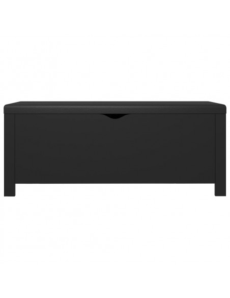 Contenitore con Cuscino Nero 105x40x45cm Legno Multistrato