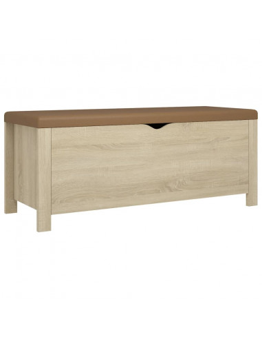 Contenitore con Cuscino Rovere Sonoma 105x40x45cm Multistrato