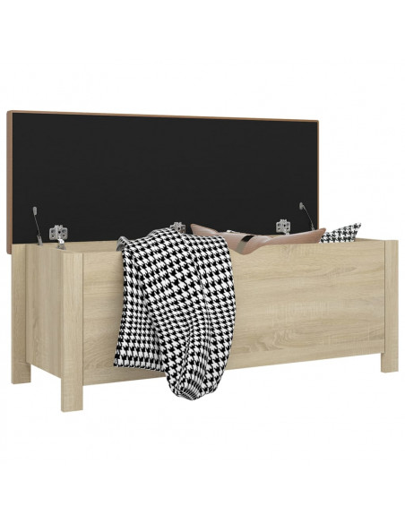 Contenitore con Cuscino Rovere Sonoma 105x40x45cm Multistrato