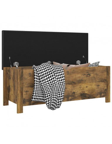Contenitore con Cuscino Rovere Fumo 105x40x45cm Multistrato