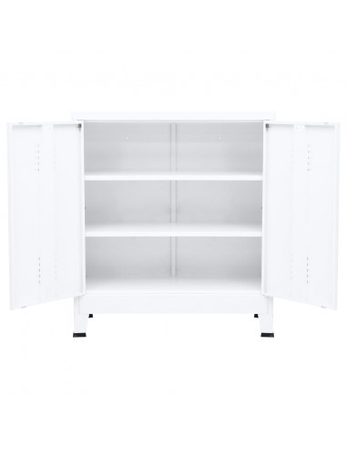 Armadio Classificatore Industriale Bianco 90x40x100 cm Acciaio