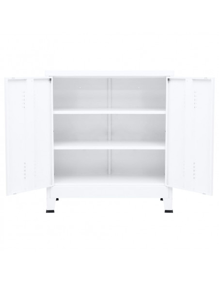 Armadio Classificatore Industriale Bianco 90x40x100 cm Acciaio