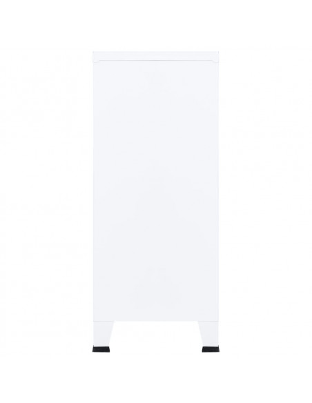 Armadio Classificatore Industriale Bianco 90x40x100 cm Acciaio