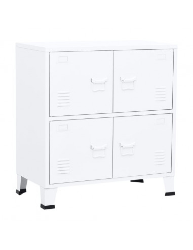 Armadio Classificatore Industriale Bianco 75x40x80 cm Acciaio