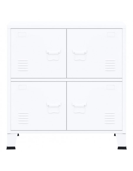 Armadio Classificatore Industriale Bianco 75x40x80 cm Acciaio