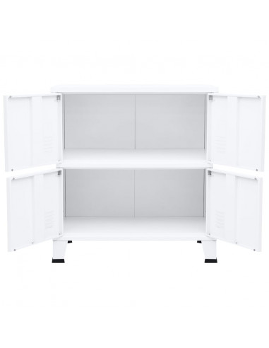 Armadio Classificatore Industriale Bianco 75x40x80 cm Acciaio