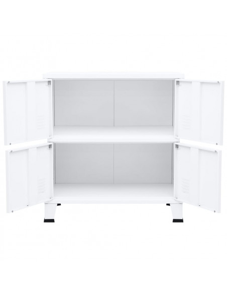 Armadio Classificatore Industriale Bianco 75x40x80 cm Acciaio