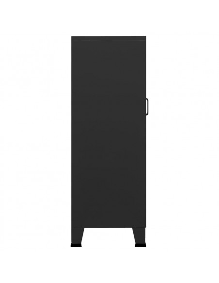 Armadio Classificatore Industriale Nero 70x40x115 cm in Metallo