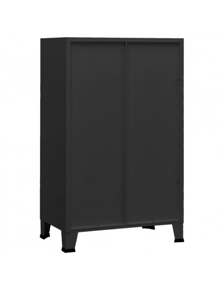 Armadio Classificatore Industriale Nero 70x40x115 cm in Metallo