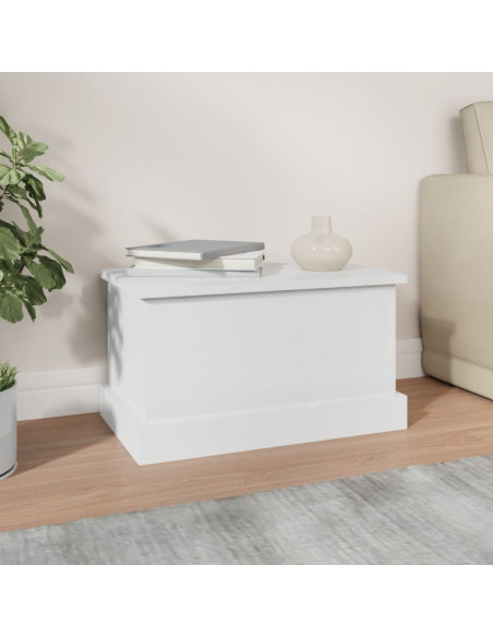 Contenitore Bianco Lucido 50x30x28 cm Legno Multistrato