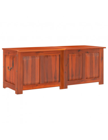 Cassapanca con Coperchio Marrone in Legno Massello di Acacia