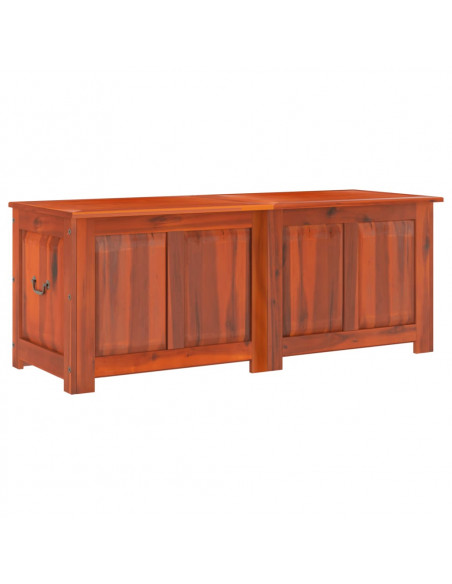 Cassapanca con Coperchio Marrone in Legno Massello di Acacia